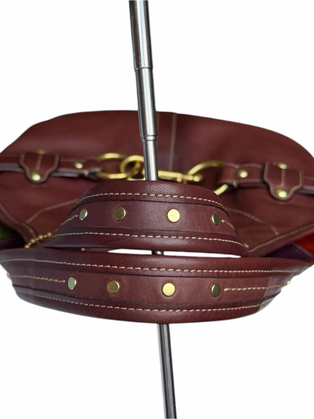 Coach Legacy Ergo 75th Anniversary Leather Shoulder Bag Plum Brown Leather Hobo - Picture 9 of 14